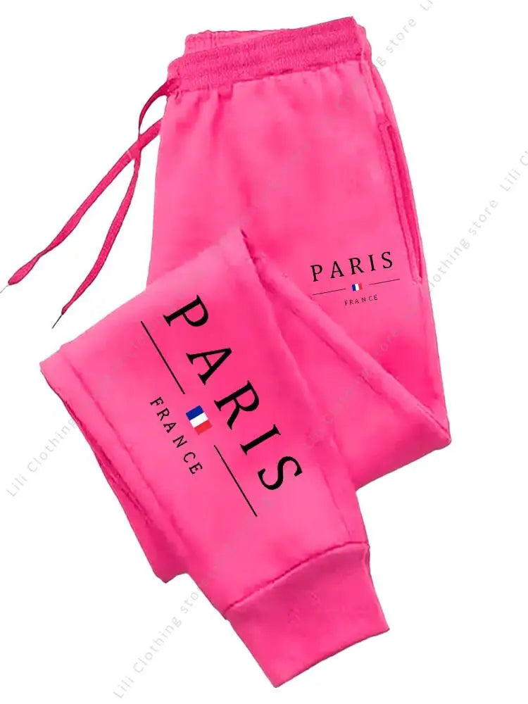 Women's Fleece Jogger Pants with Drawstring Waist