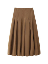 Women's Autumn New Short Zipper Jacket Short Sleeved Top High Waisted Pleated Lantern Flower Bud Half Skirt Set