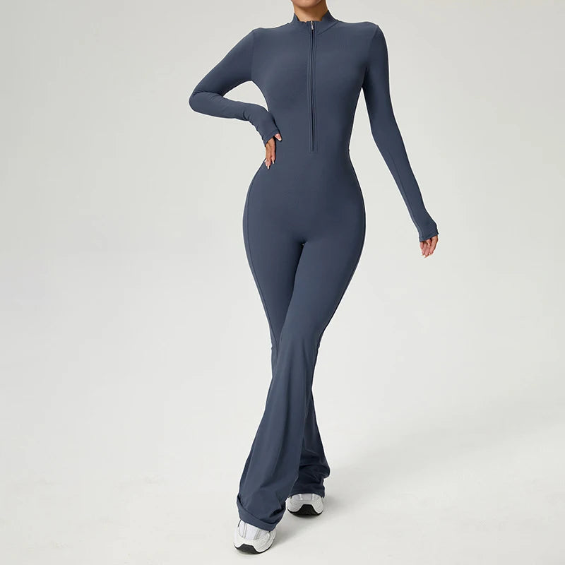 High-Performance Long Sleeve Yoga Jumpsuit