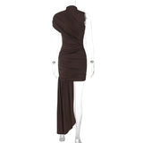 Elegant Ruched Sleeveless Mini Dress