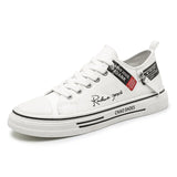 Men's Plus Size Canvas Sneakers — Breathable Lace-Up Casual Flat Shoes