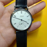 Men's 38mm automatic mechanical watch suitable for Seagull ST1701 self-winding movement, waterproof transparent back wristwatch.