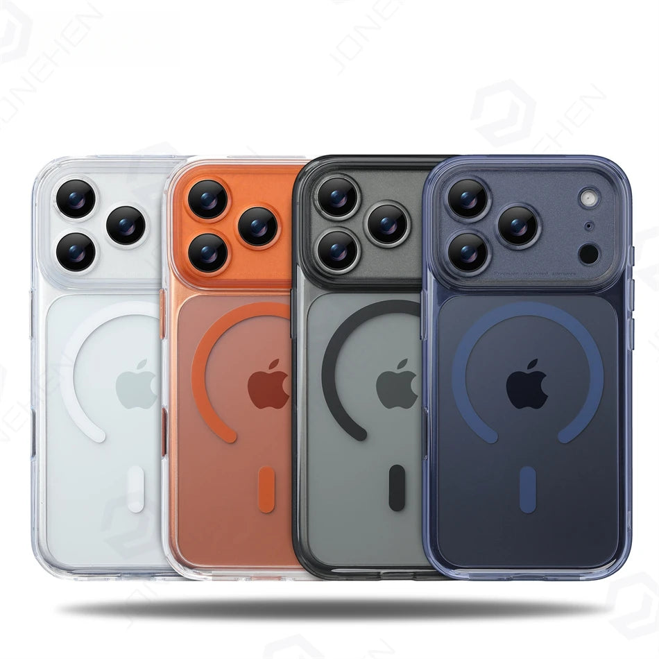 Magnetic Clear iPhone Case with Camera Button