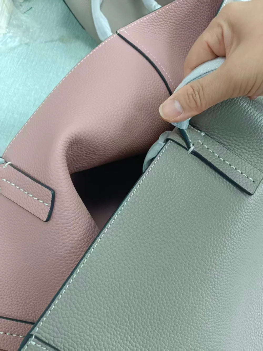JAZZQ Reversible Genuine Leather Tote | First-Layer Cowhide