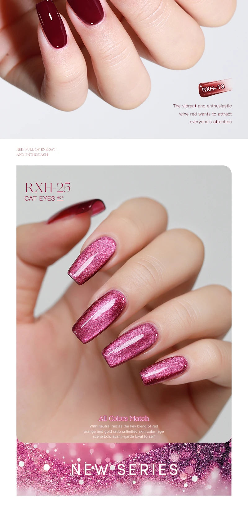 30-Piece Gel Nail Polish Set | Valentine's Romance Collection