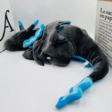New Large 48cm Blue Sleeping Charizard Plush Doll Toys Super Soft Pokemon Stuffed Animal, Anime Plush Pillow Floor/Sofa Cushion