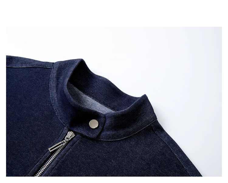 VIMLY 2 Piece Pant Set Woman Casual Outfits Women's Pant Suit 2026 Blue Stand-up Collar Jacket and Trouser Female Clothing A0119
