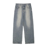 Retro Wide-Leg Baggy Denim Jeans – Unisex Straight Fit