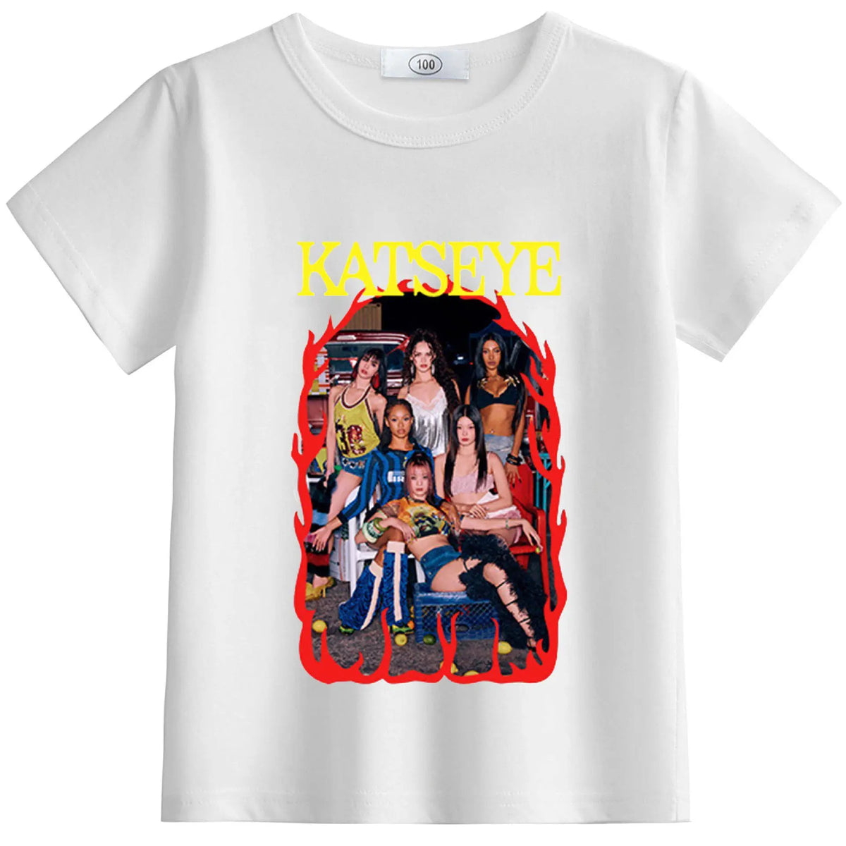 New KATSEYE Children's Summer Clothing for Infants and Toddlers - Round-neck, Lightweight, Short-sleeved T-shirt Top