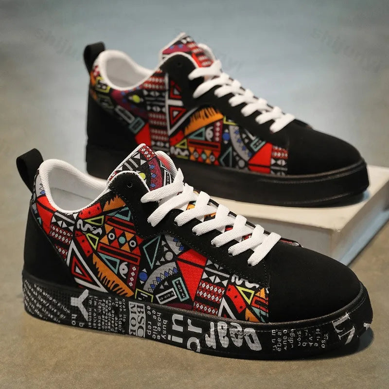 Men’s Graffiti Platform Sneakers