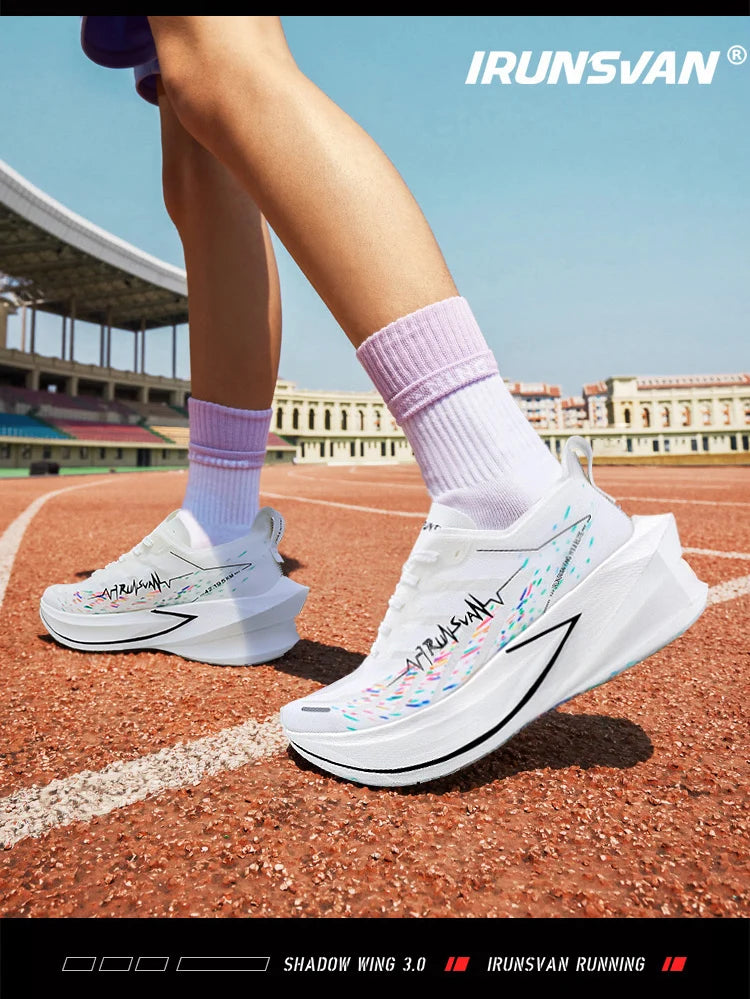 IRUNSVAN T800 Carbon Plate Sports Shoes Professional Marathon Racing Running Shoes for Man Cushioning Trainers Outdoor Athletic