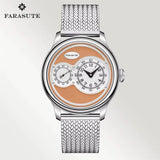 FARASUTE New Casual Fully Automatic Mechanical Men Watch Luxury Sapphire Stainless Steel Wristwatch 5Bar Waterproof Reloj Hombre