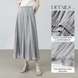 Sentubila Flowy A-Line Skirt – Iridescent Sheen