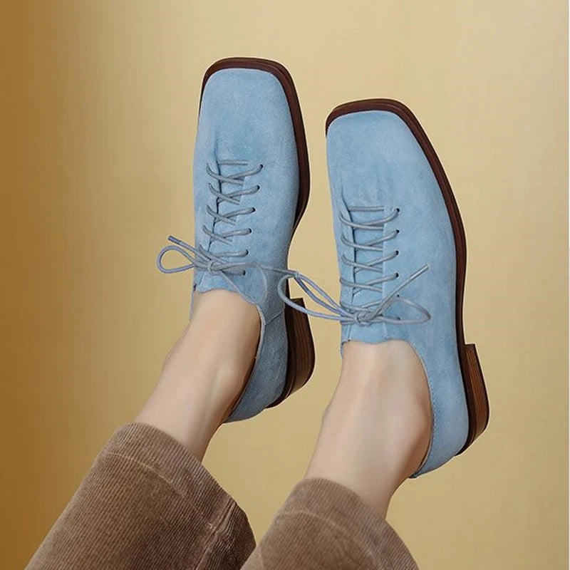 DIMANYU Women's Leather Lace-Up Oxford Pumps