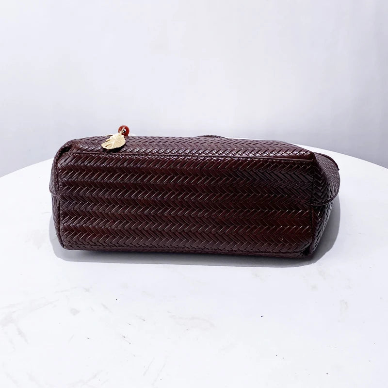 Imitation Braided Embossment Tote Bag For Women Luxury Designer Handbag 2025 New In Vintage With Inner Pocket Underarm Shoulder