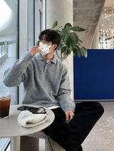 Men’s Geometric Knit Pullover Sweater