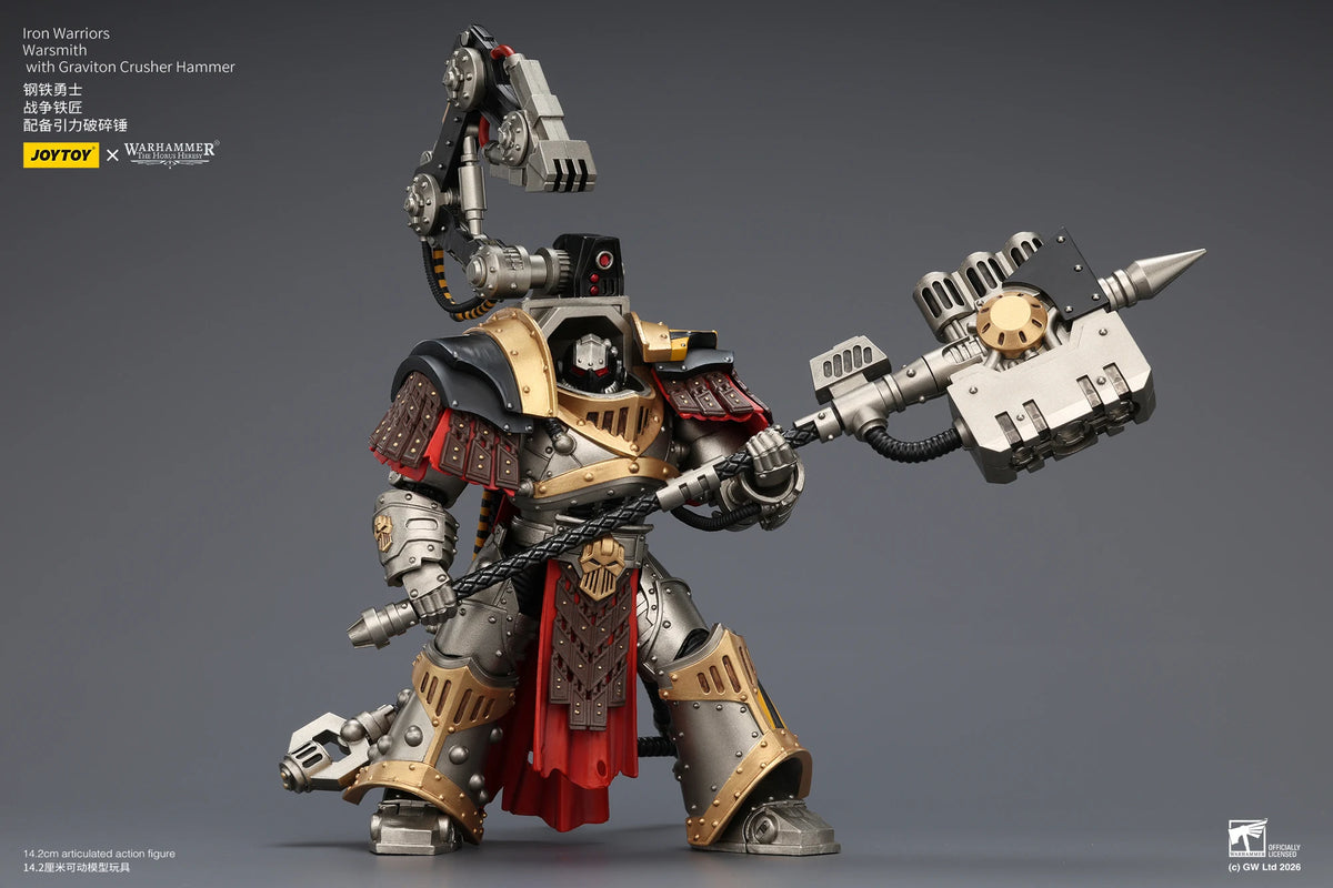 [IN STOCK]JOYTOY Warhammer 40K 1/18 Action Figure Iron Warriors Warsmithwith  Graviton Crusher Hammer figures Toys