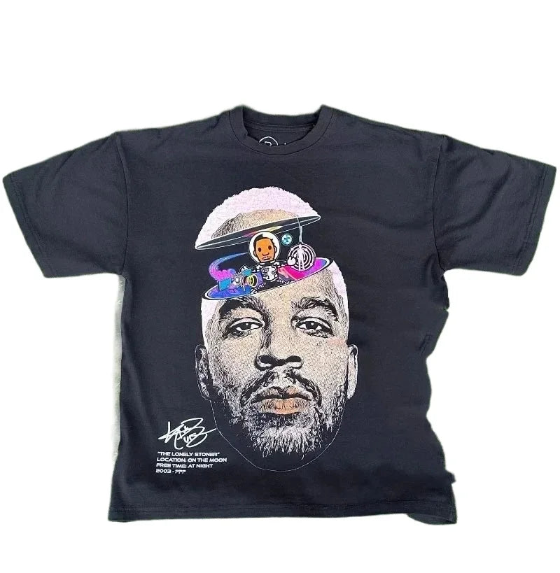 Hip Hop Celebrity Portrait Graphic Tee — Unisex Streetwear Cotton T-Shirt