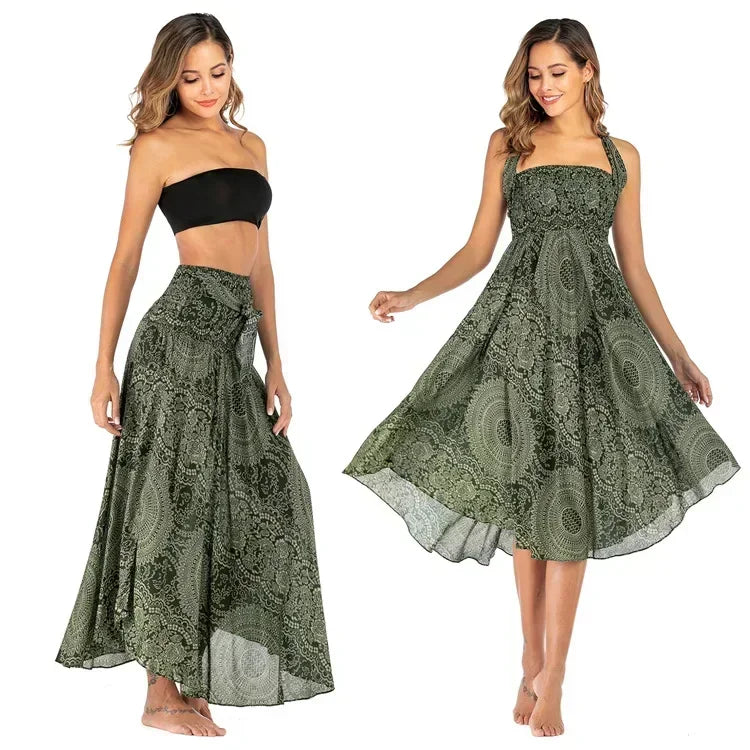 Boho Maxi Skirt – Flowy Ankle-Length Summer Skirt for Women