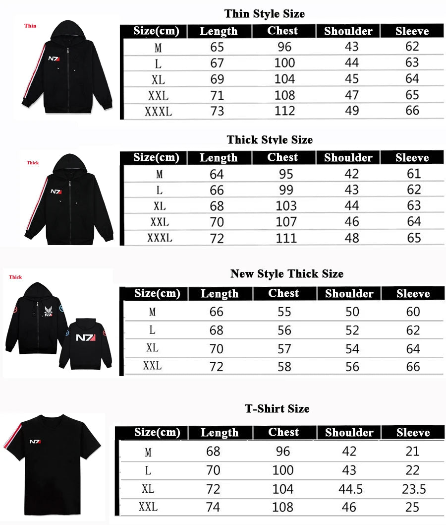 Mass Effect N7 Zip-Up Hoodie