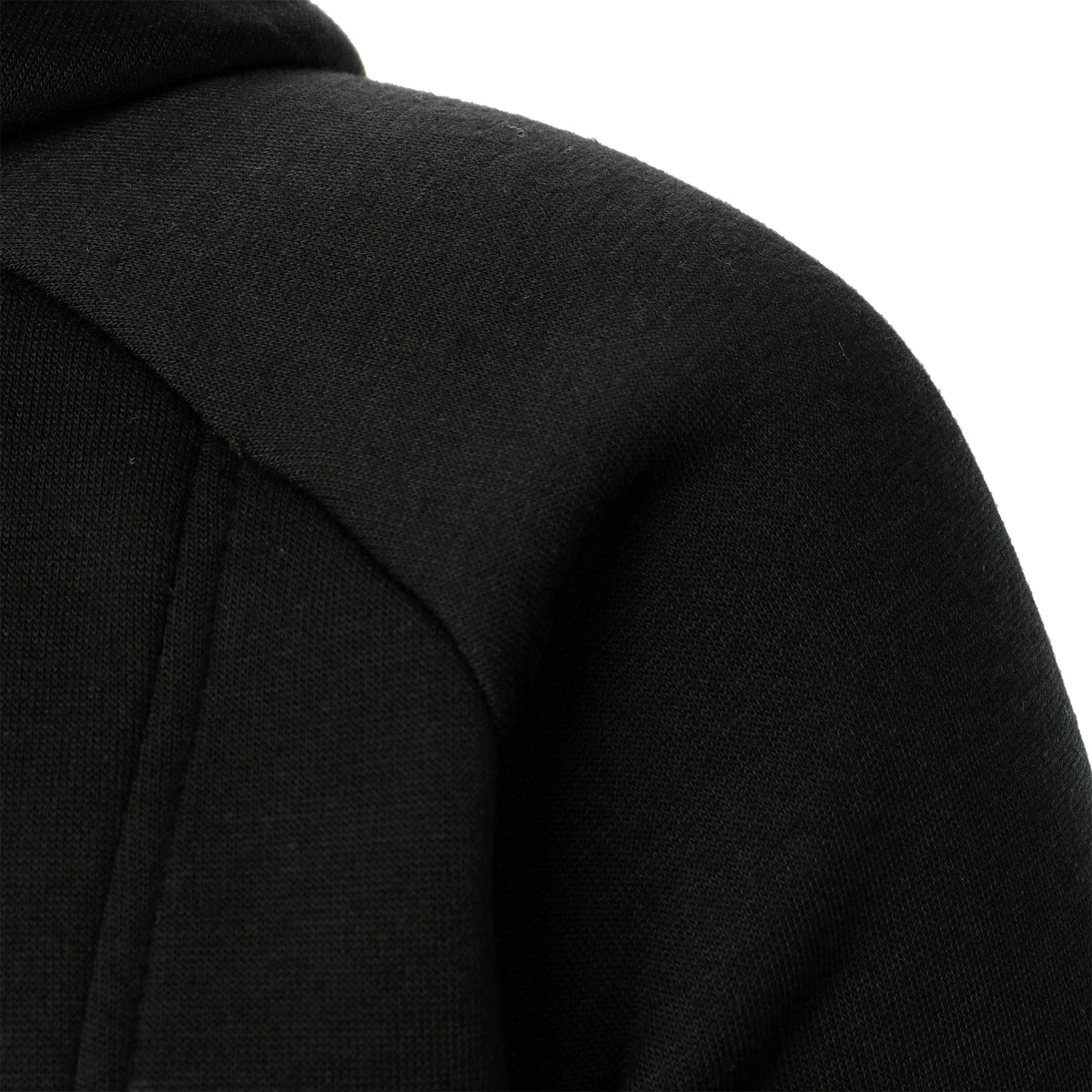 Autumn winter men's solid color hooded top Long sleeve side zipper design hoodie