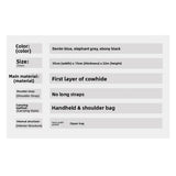 Premium First Layer Cowhide Boston Genuine Leather Women's Bag Simple Large Capacity Bowling Armpit Bag Portable Messenger Bag