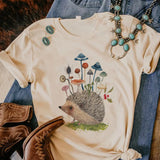 Hedgehog tshirt women comic streetwear summer t shirt female comic 2000s designer clothes