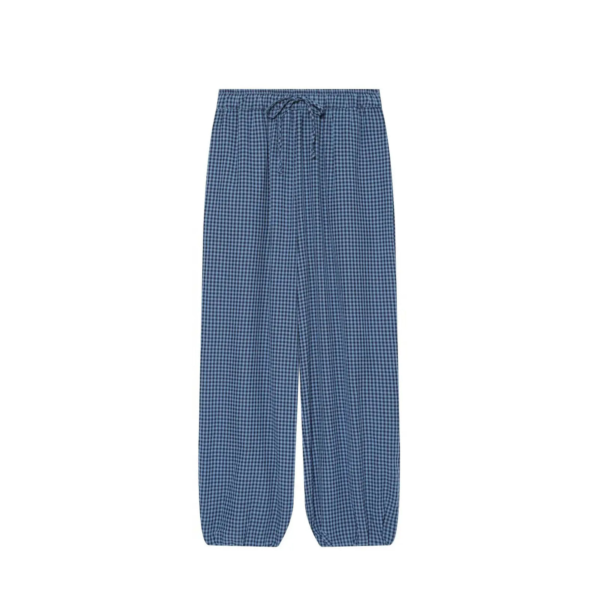 Women's Plaid Drawstring Lantern Pants