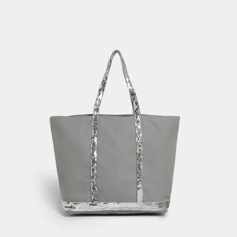 Women's Sequin Canvas Tote Bag
