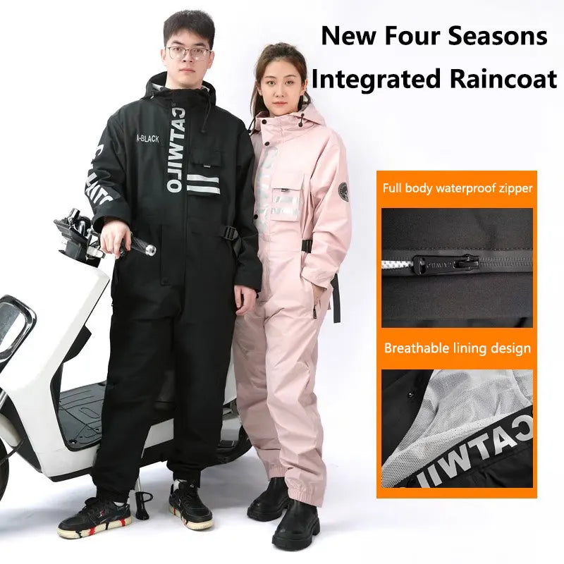 Unisex Waterproof Riding Jumpsuit Raincoat