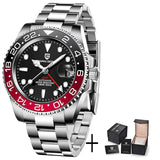 PAGANI DESIGN GMT Automatic Watch — Sapphire Crystal, 10-Bar Waterproof, 40mm