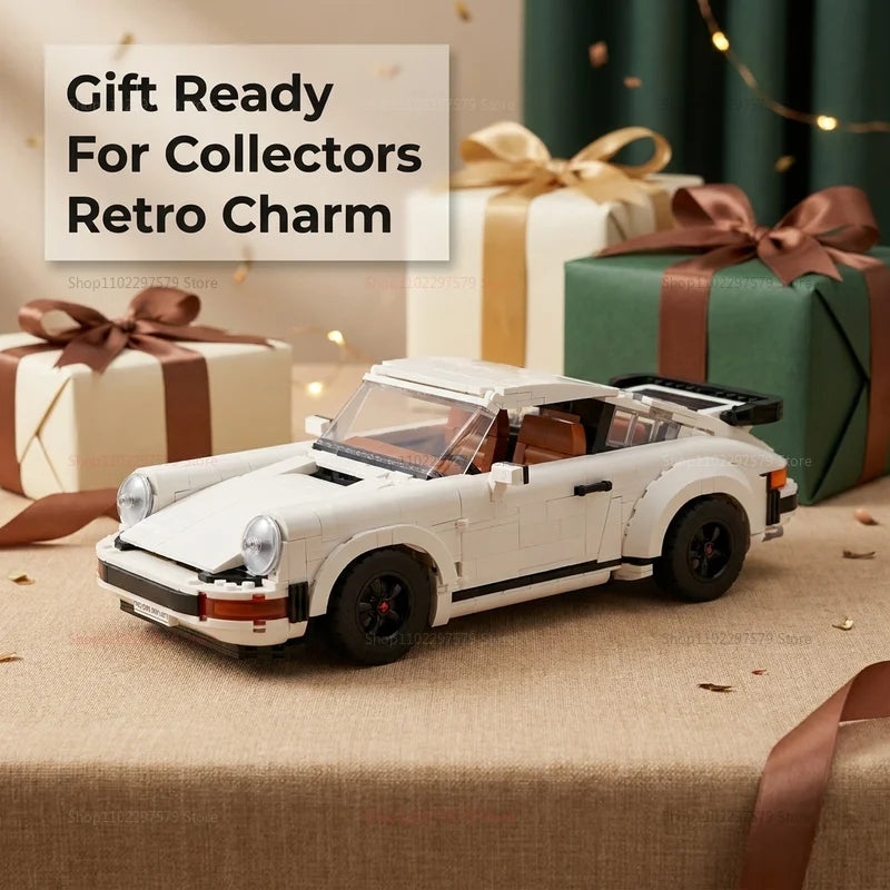 1458PCS Retro Car Building Blocks Set 2in1 Race Car Classic Car STEM Toy forTeens Adults Creative DIY Gift for  Christmas