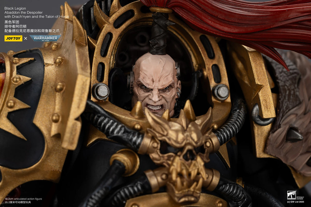 JOYTOY Warhammer 40k 1/18 Action Figures Black Legion Abaddon the Despoiler with Drach'nyen and the Talon of Horus