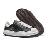 Unisex Thick Sole Board Sneakers — Breathable Lace-Up Casual Walking Shoes