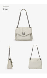 BAFELLI Genuine Leather Chain Bag – Chic Crossbody Tote