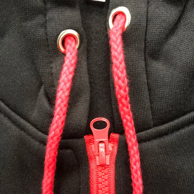 Men's Color Block Fleece Zip-Up Hoodie