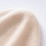 100% Cashmere Beanie Hat – Unisex Knit Winter Cap