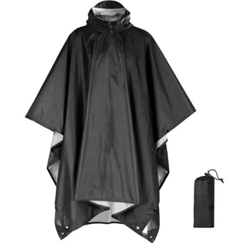 3-in-1 Hooded Waterproof Rain Poncho | Outdoor Adventure