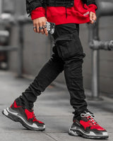 Men's Slim Fit Elastic Denim Cargo Joggers