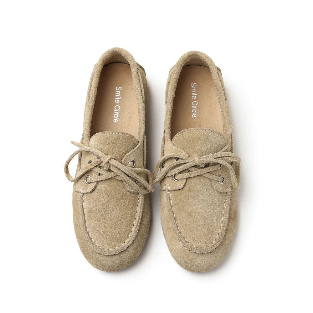 Women's Genuine Leather Moccasin Boat Shoes | Elegant Flats