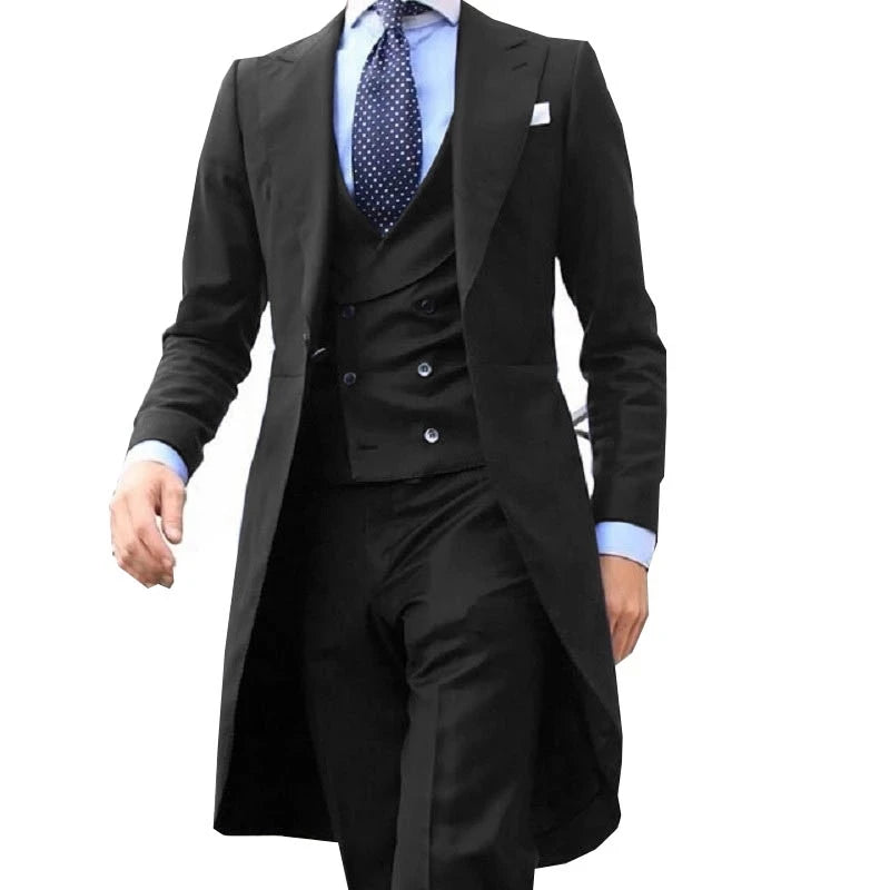 CustomizedGold Collar Ivory Men Suit Wedding Party Formal Groom Groomsman Prom Business Male Tuxedos 3 Piece Set Jacket Vest Pan