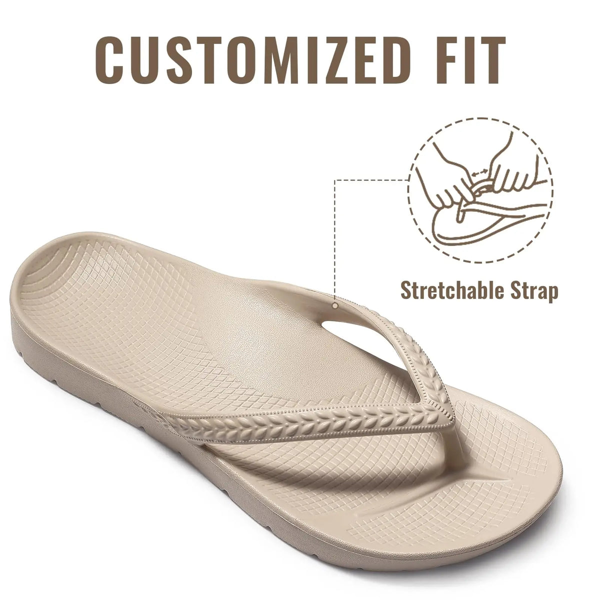 Crestar Women's Orthopedic Flip Flops Summer New EVA Sandals For Plantar Fasciitis Relief Comfort Unisex Non-slip Beach Slippers
