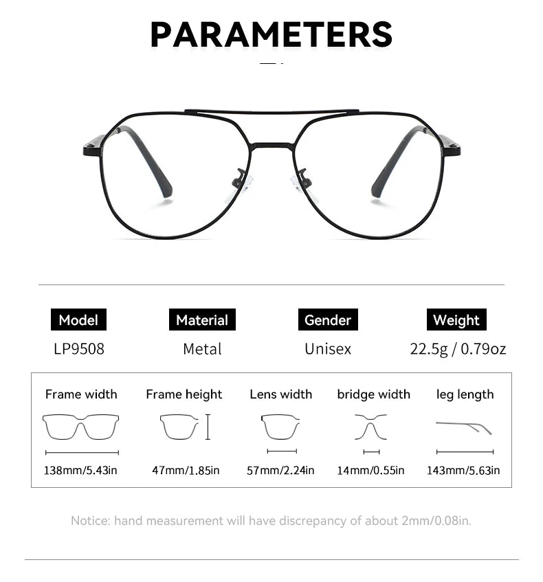 DDDLONG Retro Punk Fashion Pilot Photochromic Sunglasses Women Men Metal Eyeglasses Classic Vintage UV400 Outdoor Shades D679