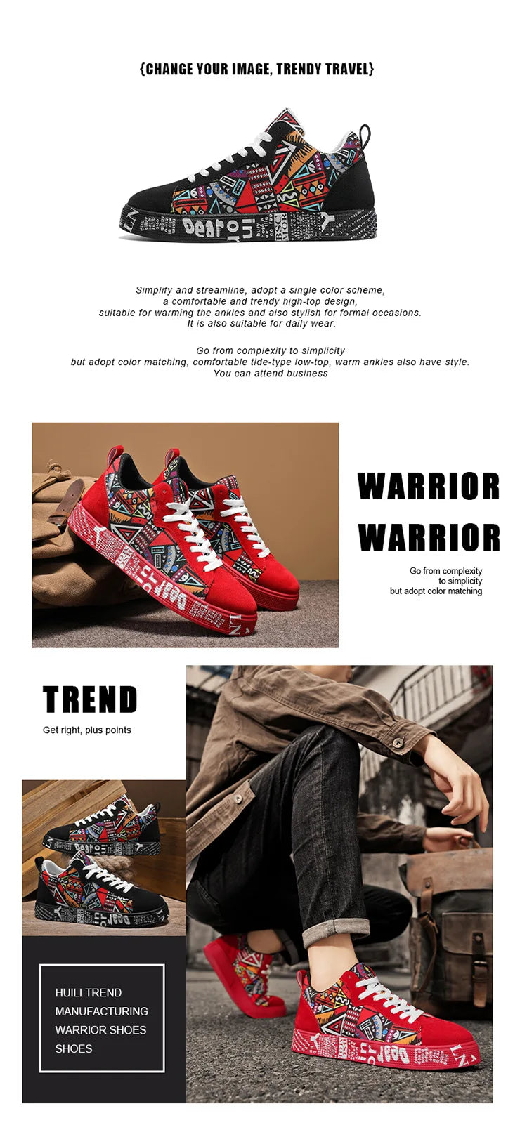 Men’s Graffiti Platform Sneakers
