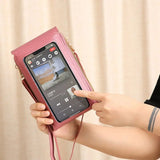 Smartphone Women RFID Handbag Crossbody Bags Touch Screen Phone Bag RFID Anti Theft Purse