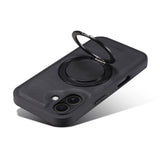 iPhone Faux Leather Case with 360° Ring Stand