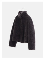 Teddy Style 100% Wool Coat~Women's Short Lazy Style Loose Jacket Autumn and Winter New Model 2025 Faux Fur