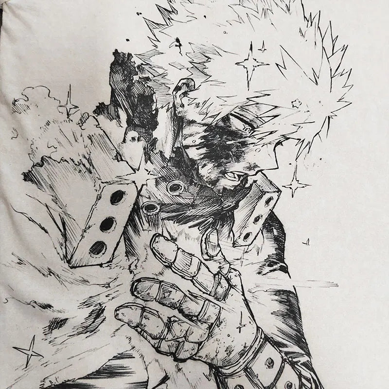 Bakugou Katsuki Vintage Wash Oversized T-Shirt