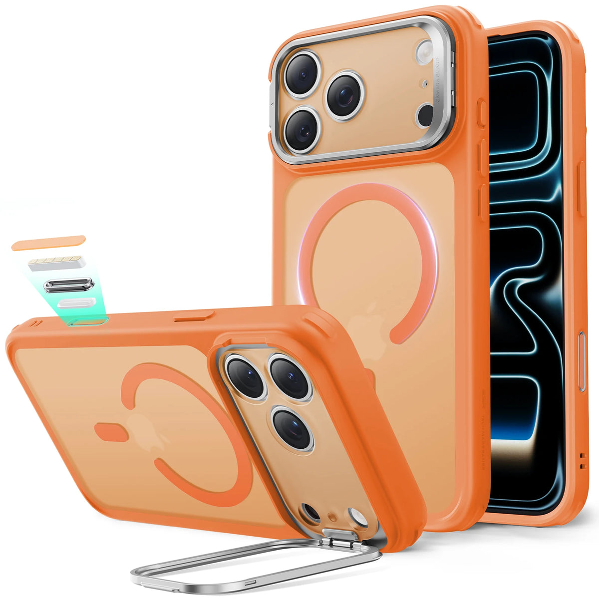 ESR Magnetic iPhone Case with Adjustable Stash Stand