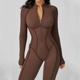 Long-Sleeved Performance Yoga Bodysuit